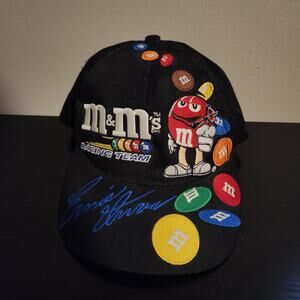 Vintage NASCAR 1998 Ernie Irvan #36 M&M Racing Team Black SnapBack Hat